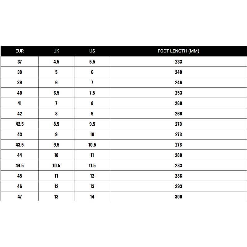 Suplest Shoes Size Chart