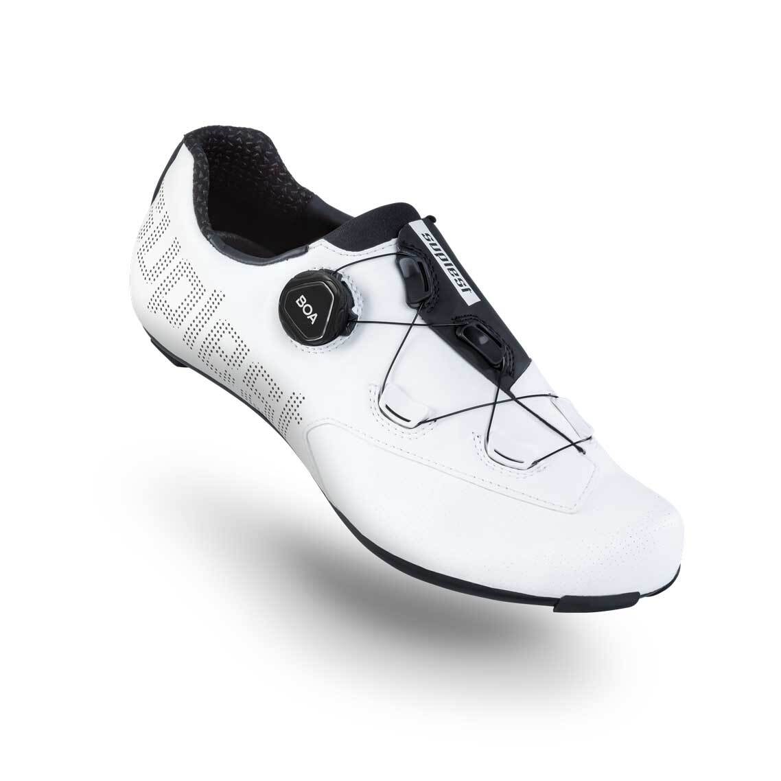 white cycling shoes