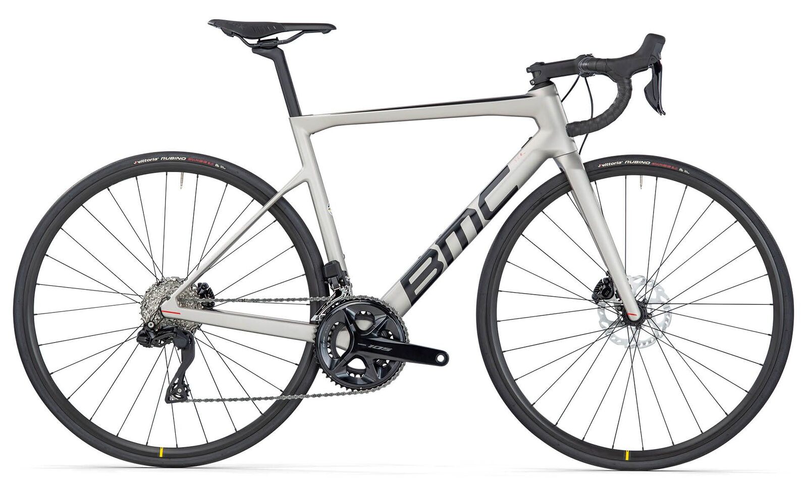 2023 BMC Teammachine SLR Five 105 Di2 Road Bike Artic Silver Black Size L 56cm
