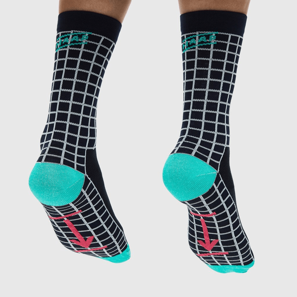Maap Grid Socks Navy/White S/M | Cycling Socks | The Odd Spoke