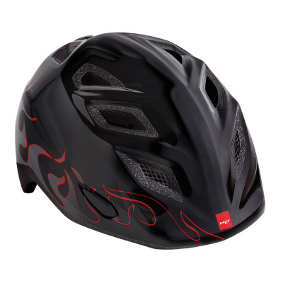 MET Elfo Kids Helmet Colour Black Flames Size Unisize 46 53cm