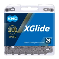 KMC XGlide X-Series 9/10/11 Speed Chain – Silver EcoProTeQ Coating – 126 Links