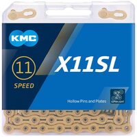 KMC 11-Speed Gold Chain X11SL (Super Light) w Hollow Pins + Plates
