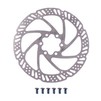 Tektro 1- Piece Disc Brake Rotor [Thickness: 1.8mm] [Size: 180mm] [Mount Type: 6-Bolt]