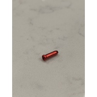 Red Alloy End Cap for Gear Cable (2.3mm Inside Diameter) - EACH