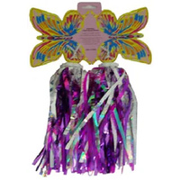 Bicycle Grip Streamers [Colour: Laser Silver Purple]