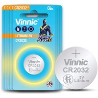 Vinnic CR2032 Lithium 3V Coin Battery (Single)