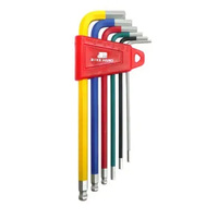 Hex Allen Key Tool Set - 6 colours, 2-6mm, w/ball end