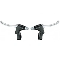 Bikelane V-Brake 3-Finger Brake Lever Set – Black/Silver