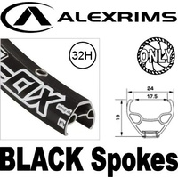 Alexrims XD-Lite 27.5 Rear Wheel D/W Eyeleted Rim Joytech 6 Bolt Disc Q/R Blk 8/10spdd