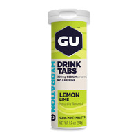 Gu Hydration Mix Lemon Lime Electrolyte Tablets (Tube of 12 Tabs) - No Caffeine