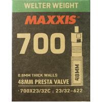 Maxxis Welter Weight Tube 700x 23/32 - Presta Valve 48mm w Removable Valve Core
