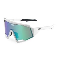 KOO Spectro Sunglasses - White Silver - Green Mirror Lense