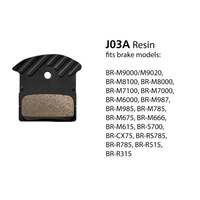 Shimano BR-M9000 Resin Brake Pads & Spring J03A w/Fins 