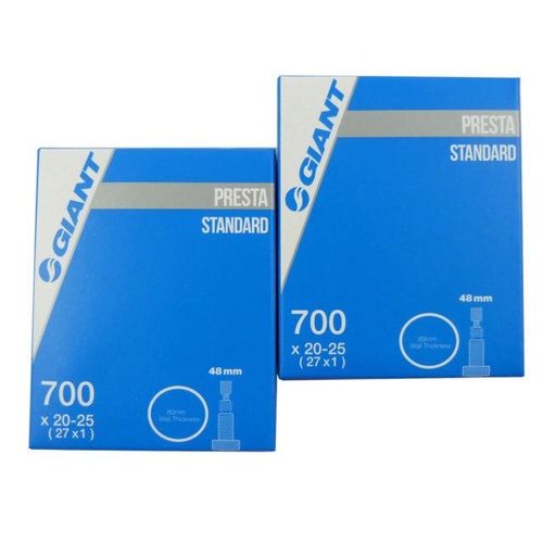 Giant 700 x 20-25c Presta Valve Bike Tube - 48mm